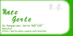 mate gerle business card